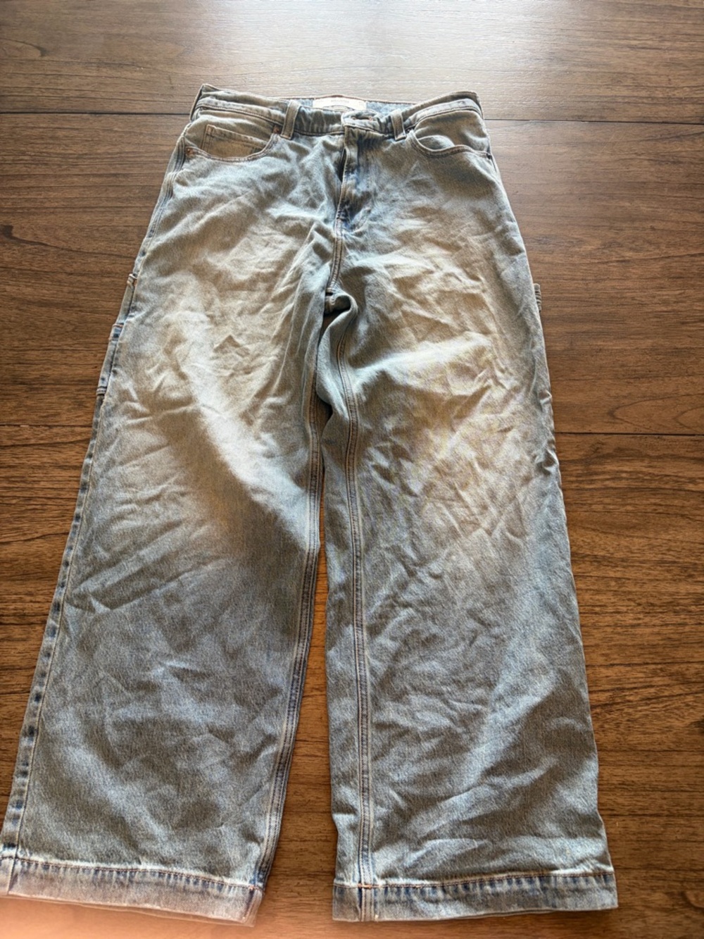 Hollister Men's Light Blue Baggy Jeans
